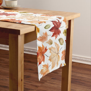 Caminho De Mesa Grande Autumn Fall Deixa Terracotta Brown Boho Padrão