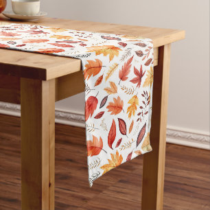 Caminho De Mesa Grande Autumn Fall Deixa Terracotta Brown Boho Padrão
