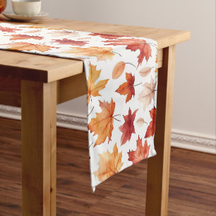 Caminho De Mesa Grande Autumn Fall Deixa Terracotta Brown Boho Padrão