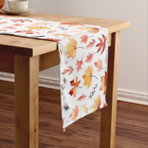 Caminho De Mesa Grande Autumn Fall Deixa Terracotta Brown Boho Padrão