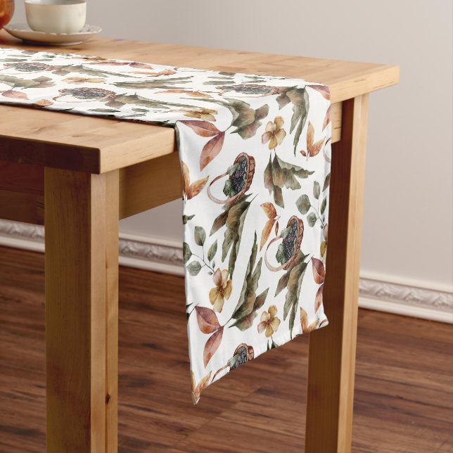 Caminho De Mesa Grande Autumn Leaves Baskets de Berries (No Local)