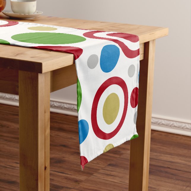 Caminho De Mesa Grande Azul verde verde verde, Natal geométrico Dourado (No Local)