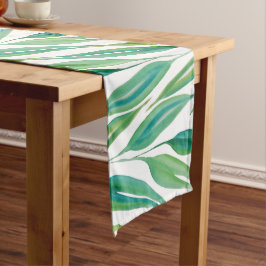 Caminho De Mesa Grande Boho Greenery Ocean Green Blue Watercolor Art