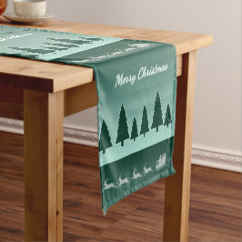 Caminho De Mesa Grande Brilho de Mesa de Natal do Trenó Sempre Verde