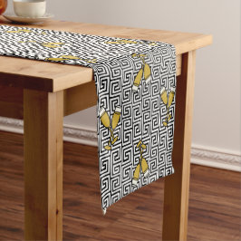 Caminho De Mesa Grande Brinde de Celebração da Chave Grega - Dourado, Pre