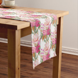 Caminho De Mesa Grande Buquê De Primavera De Pastas Rosa De Flores