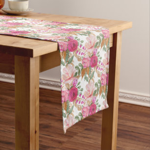 Caminho De Mesa Grande Buquê De Primavera De Pastas Suaves De Flores