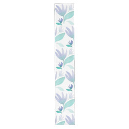 Caminho De Mesa Grande Caribe Flores Maravilhas Azuis de Aquarela Verde