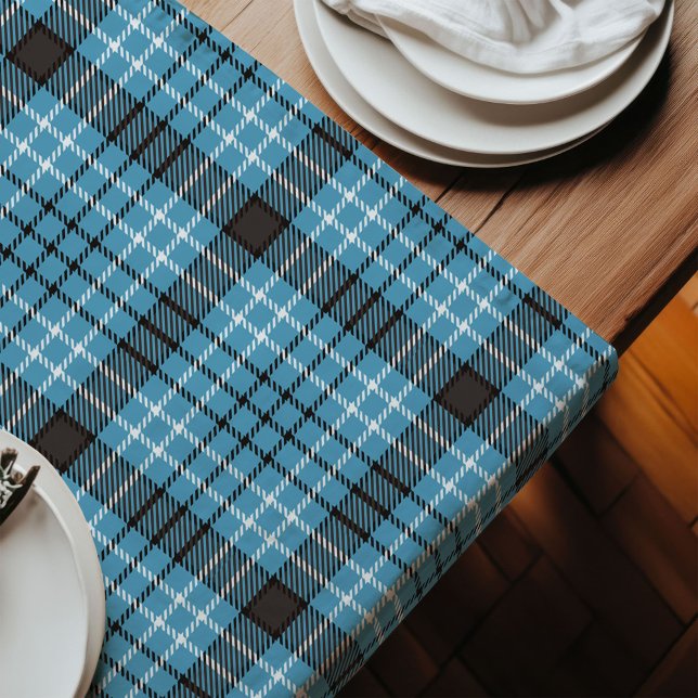 Caminho De Mesa Grande Cinza Azul Encantadora - Ideia de Presente Familia (Charming Blue Grey Runner – Family Gift Idea)