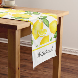 Caminho De Mesa Grande Citrus Botanic Lemon Personalize