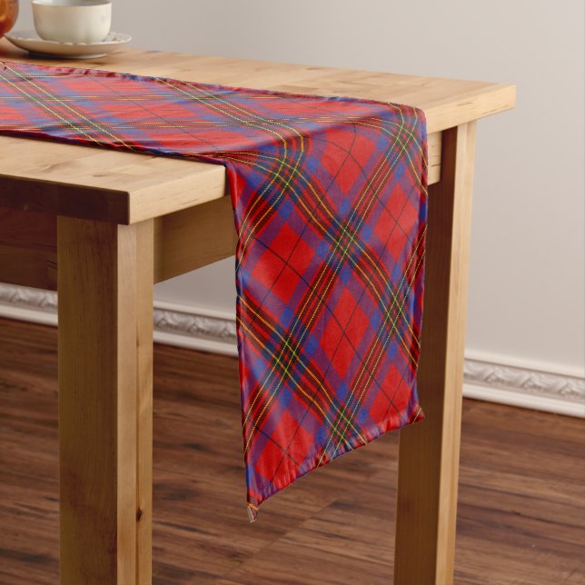 Caminho De Mesa Grande Clan Leslie Red Tartan (No Local)