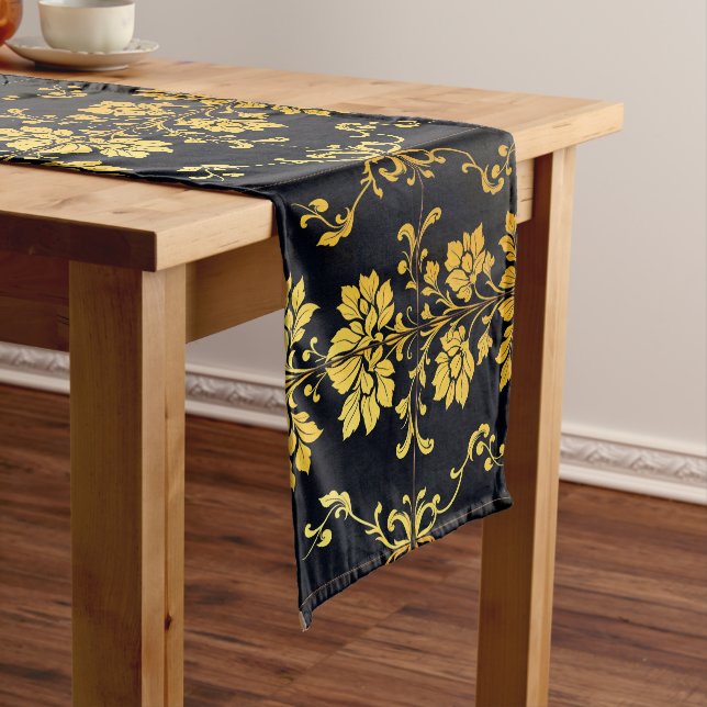 Caminho De Mesa Grande Coleção Floral Elegante de Trendência de Luxo (No Local)