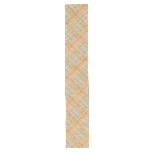 Caminho De Mesa Grande Cor-de-rosa laranja e verde (Frente)