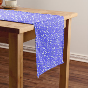 Caminho De Mesa Grande Coração Azul de Amor Moderno e Elegante Moderno