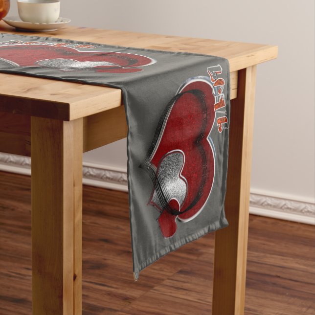 Caminho De Mesa Grande Coração Magic Mesa Runner House Linen (No Local)