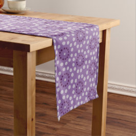 Caminho De Mesa Grande Corredor de Mesa com Padrão de Círculos Roxos