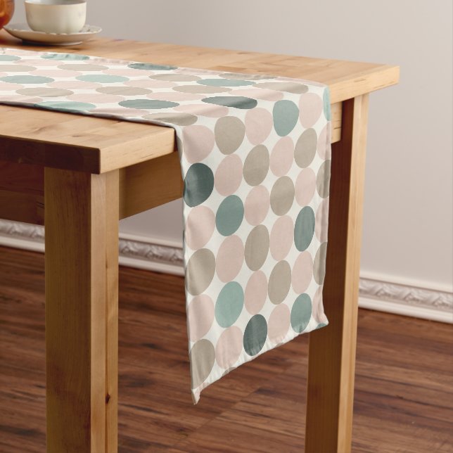 Caminho De Mesa Grande Corredor de Mesa Geométrico Turquesa Mocha (No Local)