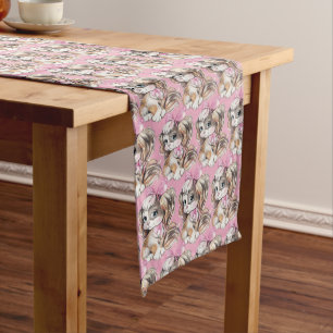 Caminho De Mesa Grande Corredor de Mesa Puppy Longo