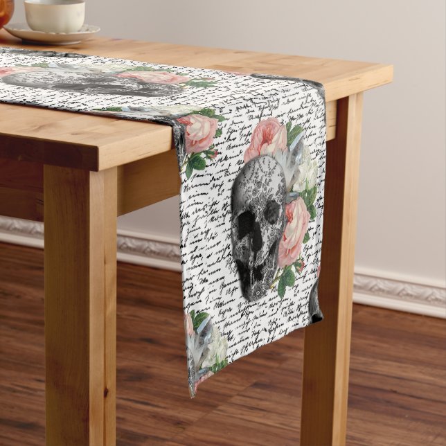 Caminho De Mesa Grande Crânios e Rosas Rosa (No Local)