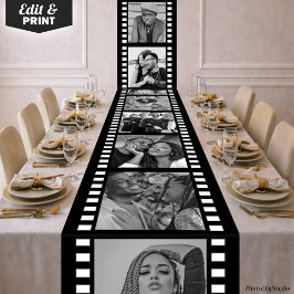 Caminho De Mesa Grande Custom Photo Tablecloth, Hollywood Film Strip
