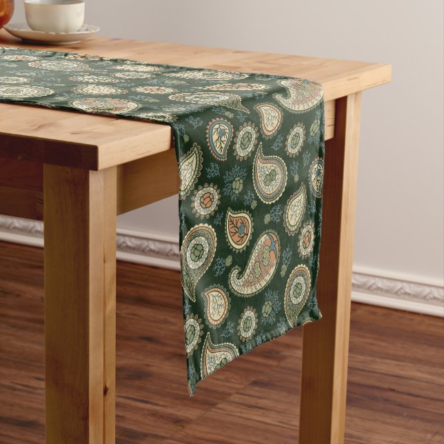 Caminho De Mesa Grande Cypress Paisley Pattern (No Local)