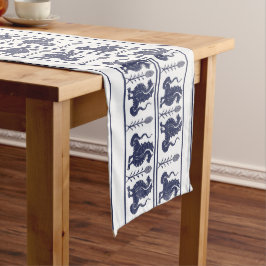 Caminho De Mesa Grande Dark Blue Dragons Table Runner