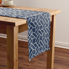 Caminho De Mesa Grande Dark Blue Rope Pattern Table Runner