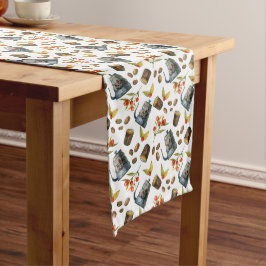 Caminho De Mesa Grande Design de café vitoriano vintage matinal