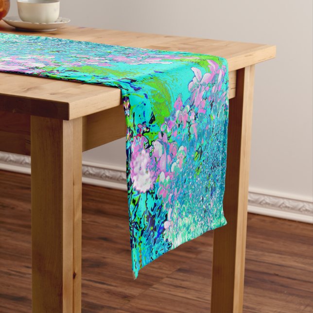 Caminho De Mesa Grande Elegante Cor-de-rosa e azul (No Local)