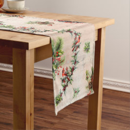 Caminho De Mesa Grande Elegante Passeio de Mesa Cardeal com Notas Musicai