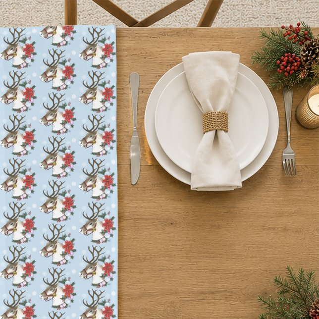 Caminho De Mesa Grande Enfeites de Grinalda de Natal de Rena (Criador carregado)