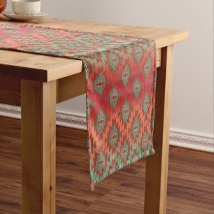 Caminho De Mesa Grande Estilo de Sudoeste de Aqua e Rusta Ombre