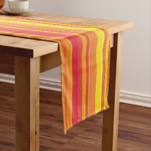 Caminho De Mesa Grande Estrias Amarelas Vermelhas Laranja