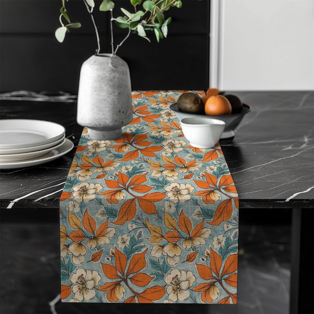 Caminho De Mesa Grande Eterno Queda Floral Mesa Runner Rich Terthy Tone (Timeless Fall Floral Table Runner Rich Earthy Tone)