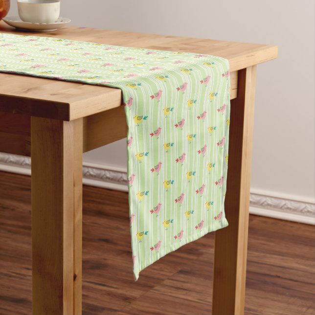 Caminho De Mesa Grande Executador de Mesa BIRDIE STRIPE (No Local)
