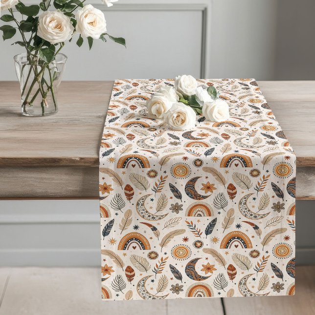 Caminho De Mesa Grande Executador Eclectico de Mesa Arco-Íris para Toque  (Eclectic Rainbow Table Runner for a Bohemian Touch)
