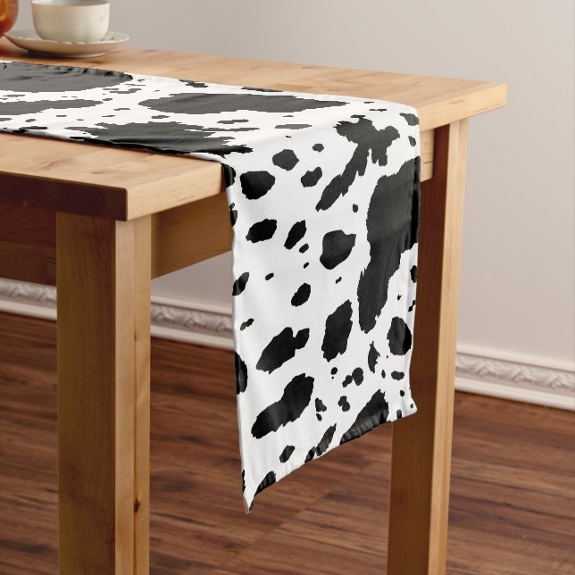 Caminho De Mesa Grande Farmhouse Rustic Cabin Cowhide Impressão Cozy (No Local)
