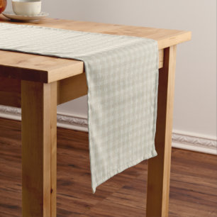 Caminho De Mesa Grande Farmhouse White Style Gingham Checks