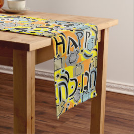 Caminho De Mesa Grande Feliz Hanukkah Feliz
