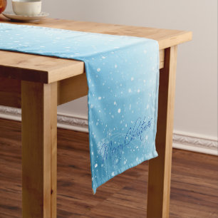 Caminho De Mesa Grande Feliz Natal Flocos de Neve