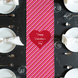 Caminho De Mesa Grande Festive Hearts Table Runner Happy Valentine’s Day