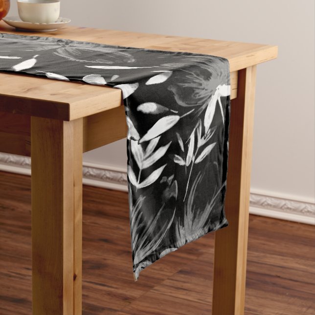 Caminho De Mesa Grande Flores de Aquarela Vermelha 7 (No Local)