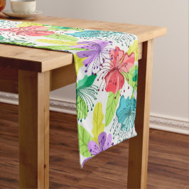 Caminho De Mesa Grande Flores tropicais, padrão sem costura