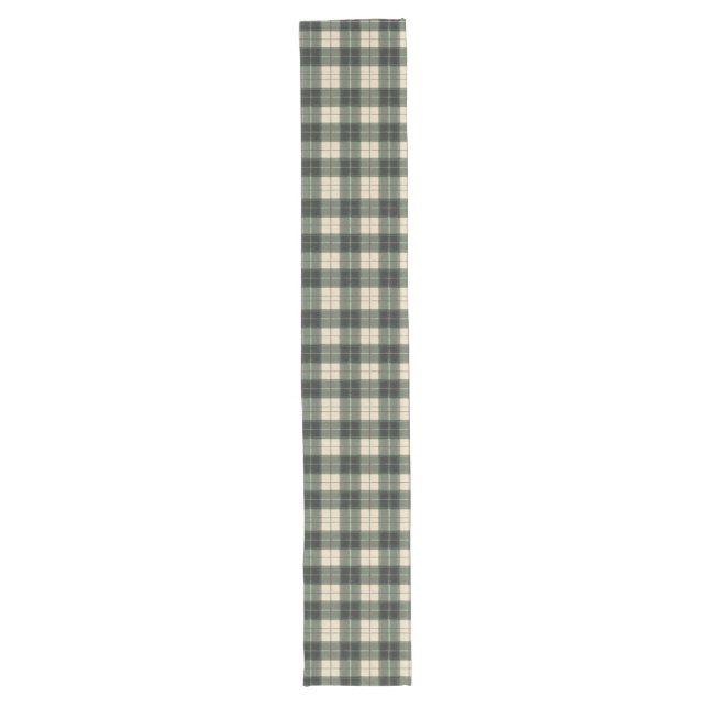 Caminho De Mesa Grande Forest Green Tartan Snowflake Table Runner (Frente)