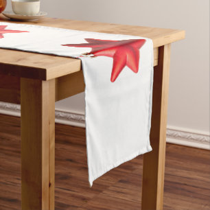 Caminho De Mesa Grande Foto de decoração de estrelas vermelhas feliz no N