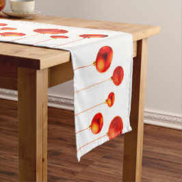 Caminho De Mesa Grande Foto de decoração de Red Christmas Balls