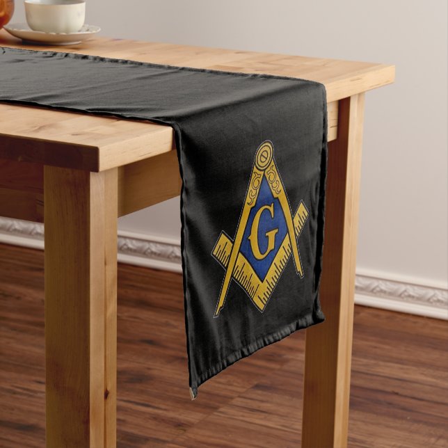 Caminho De Mesa Grande Freemason Masonic Masonry Square e Compass (No Local)