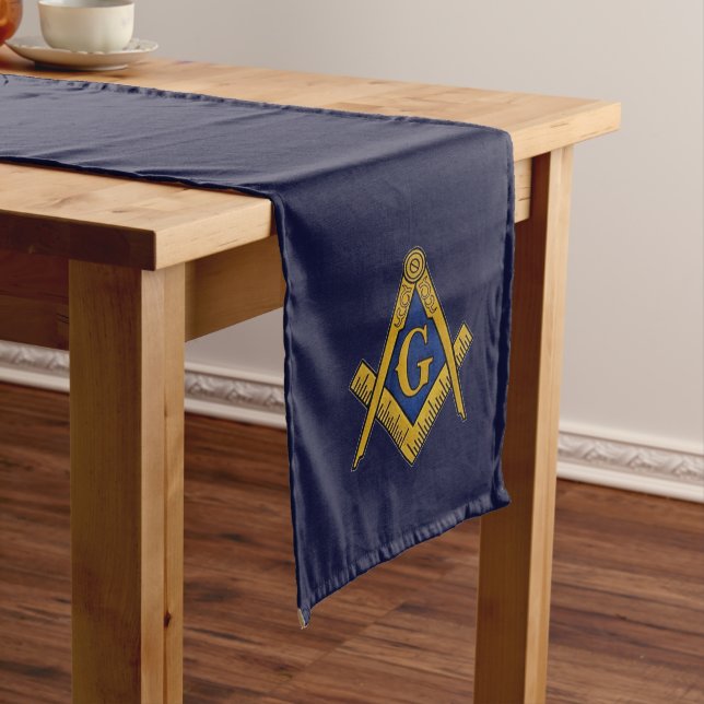 Caminho De Mesa Grande Freemason Masonic Masonry Square e Compass (No Local)