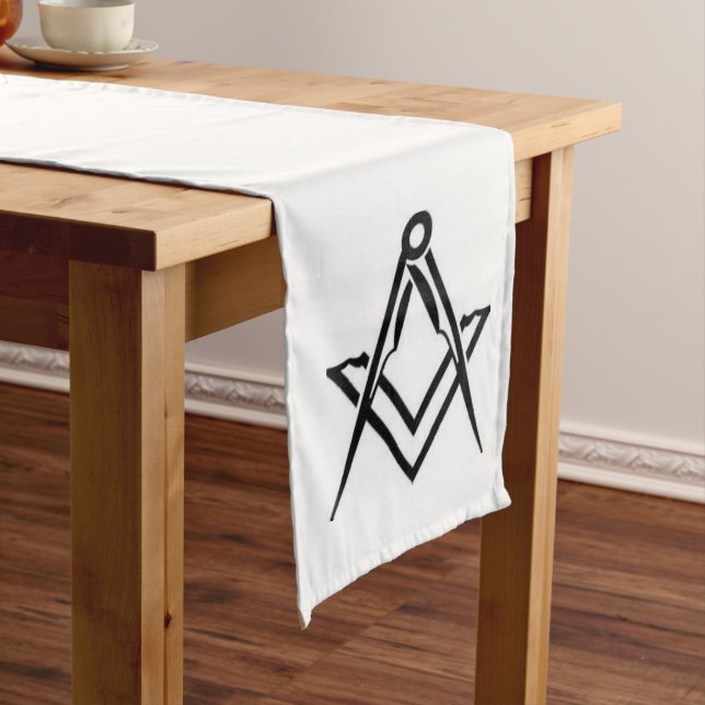 Caminho De Mesa Grande Freemason Masonic Masonry Square e Compass (No Local)