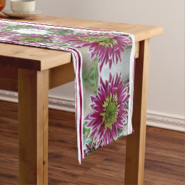 Caminho De Mesa Grande Fuchsia Pink Chrysanthemum Collage Mesa Runner